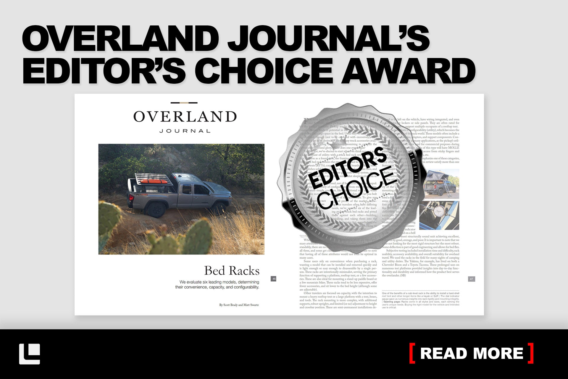 Leitner Designs’ ACS Receives ‘Editor’s Choice’ Award from Overland Journal
