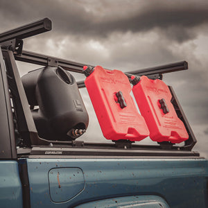 ACCESSORIES MOUNTED ON ACS FORGED TONNEAU BED RACK 