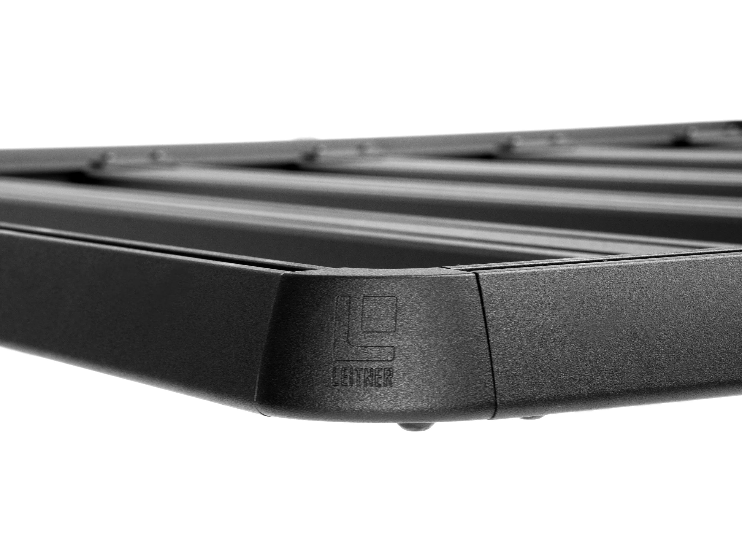 CLOSE VIEW ACS ROOF RACK CORNER CAP WITH LEITNER LOGO