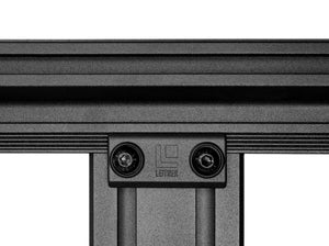 CLOSE UP VIEW OF SIDE RAIL WITH CROSS BAR ATTACHED
