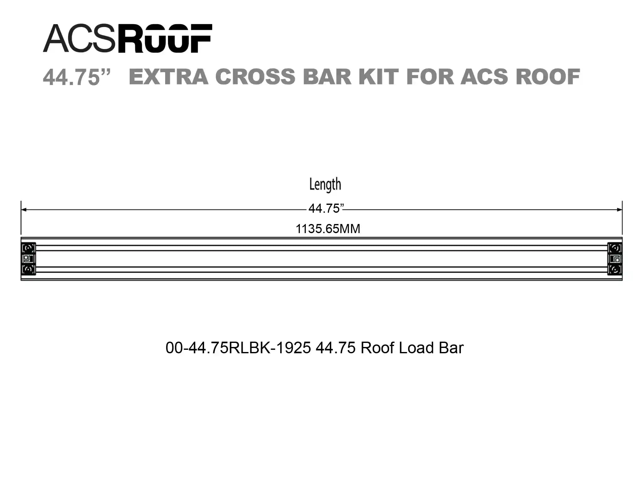 ACS ROOF PLATFORM RACK - Extra Load Bar Kit - Leitner Designs