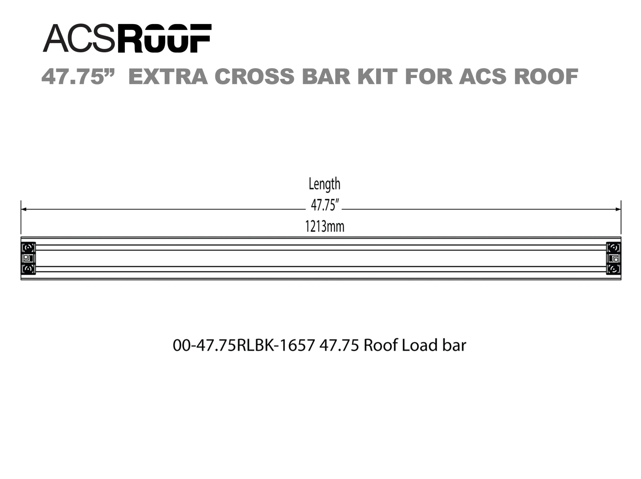 ACS ROOF PLATFORM RACK - Extra Load Bar Kit - Leitner Designs