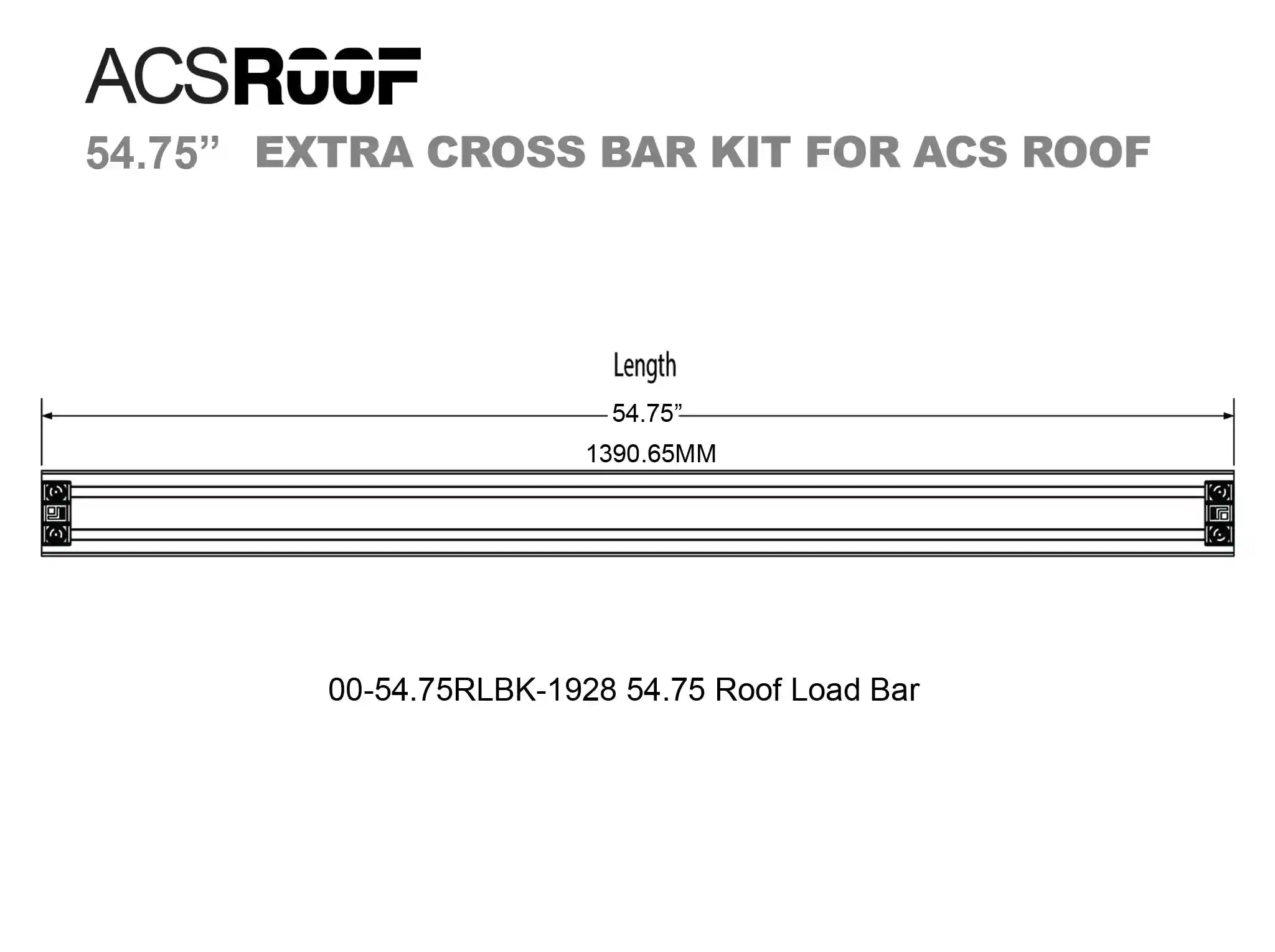 ACS ROOF PLATFORM RACK - Extra Load Bar Kit