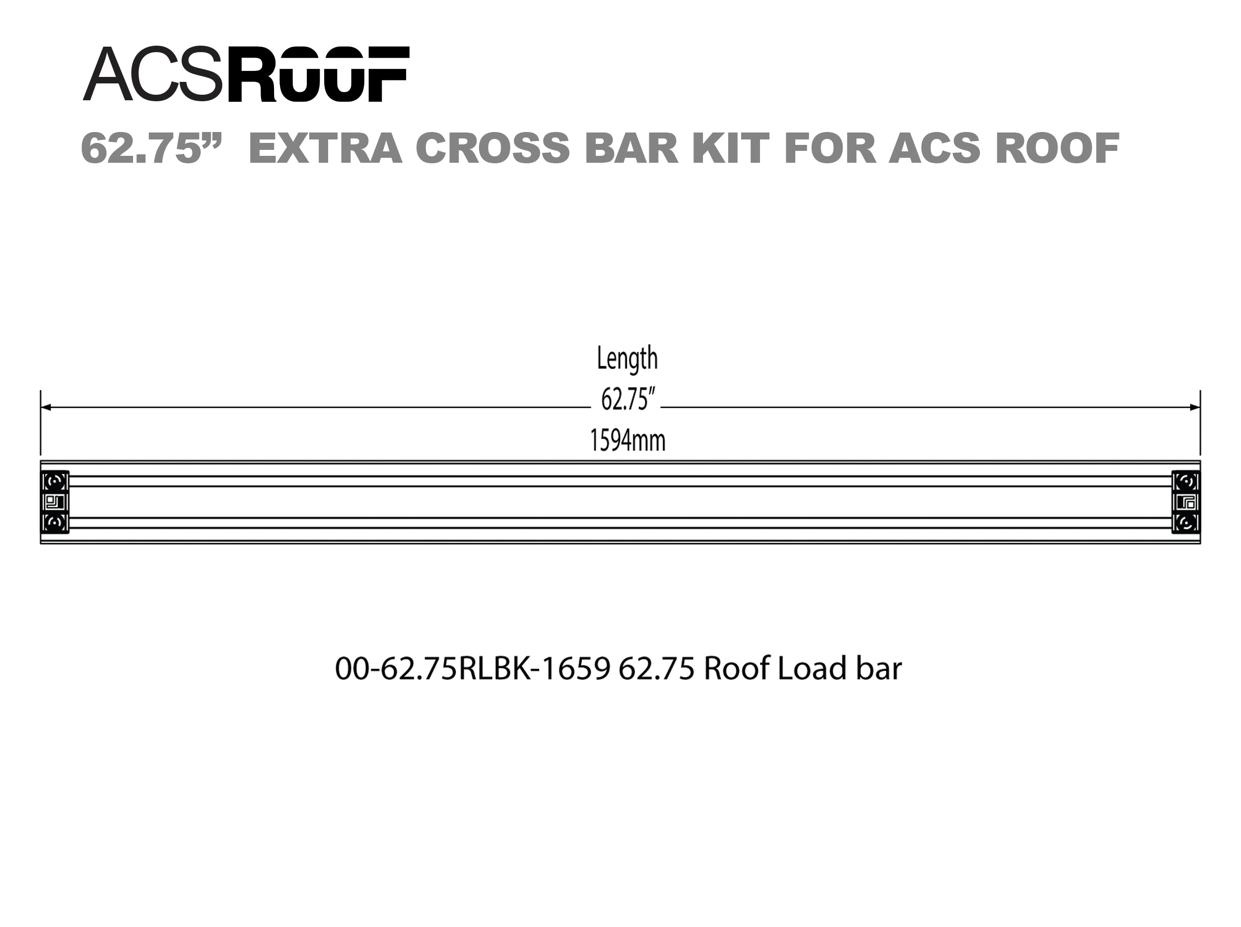ACS ROOF PLATFORM RACK -  Extra Load Bar Kit