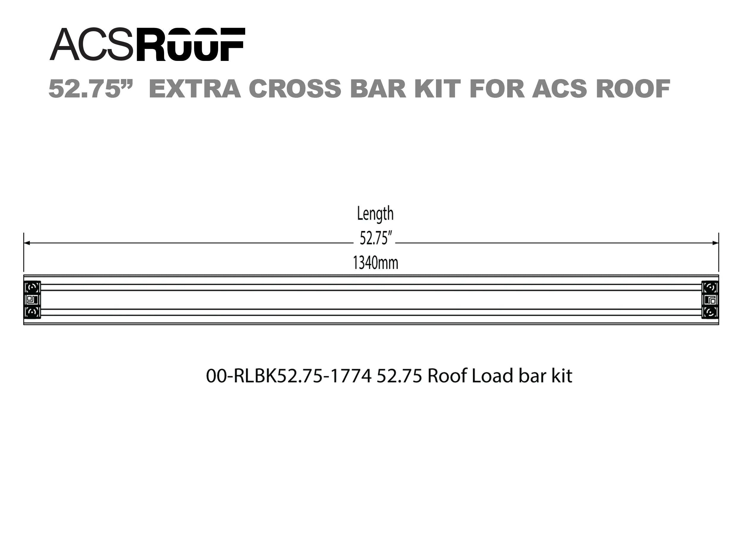 ACS ROOF PLATFORM RACK - Extra Load Bar Kit - Leitner Designs