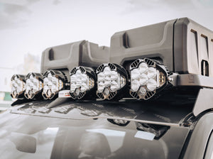 LED LIGHTS MOUNTED ON ACS ROOF RACK USING ACS ROOF LIGHT BRACKETS 