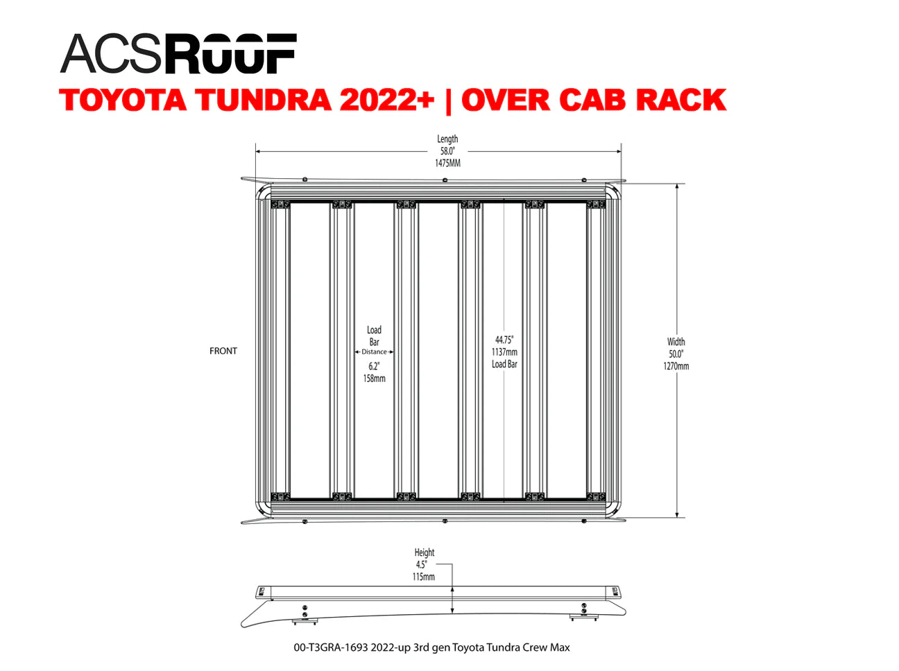 ACS ROOF | Over Cab Platform Rack for TOYOTA