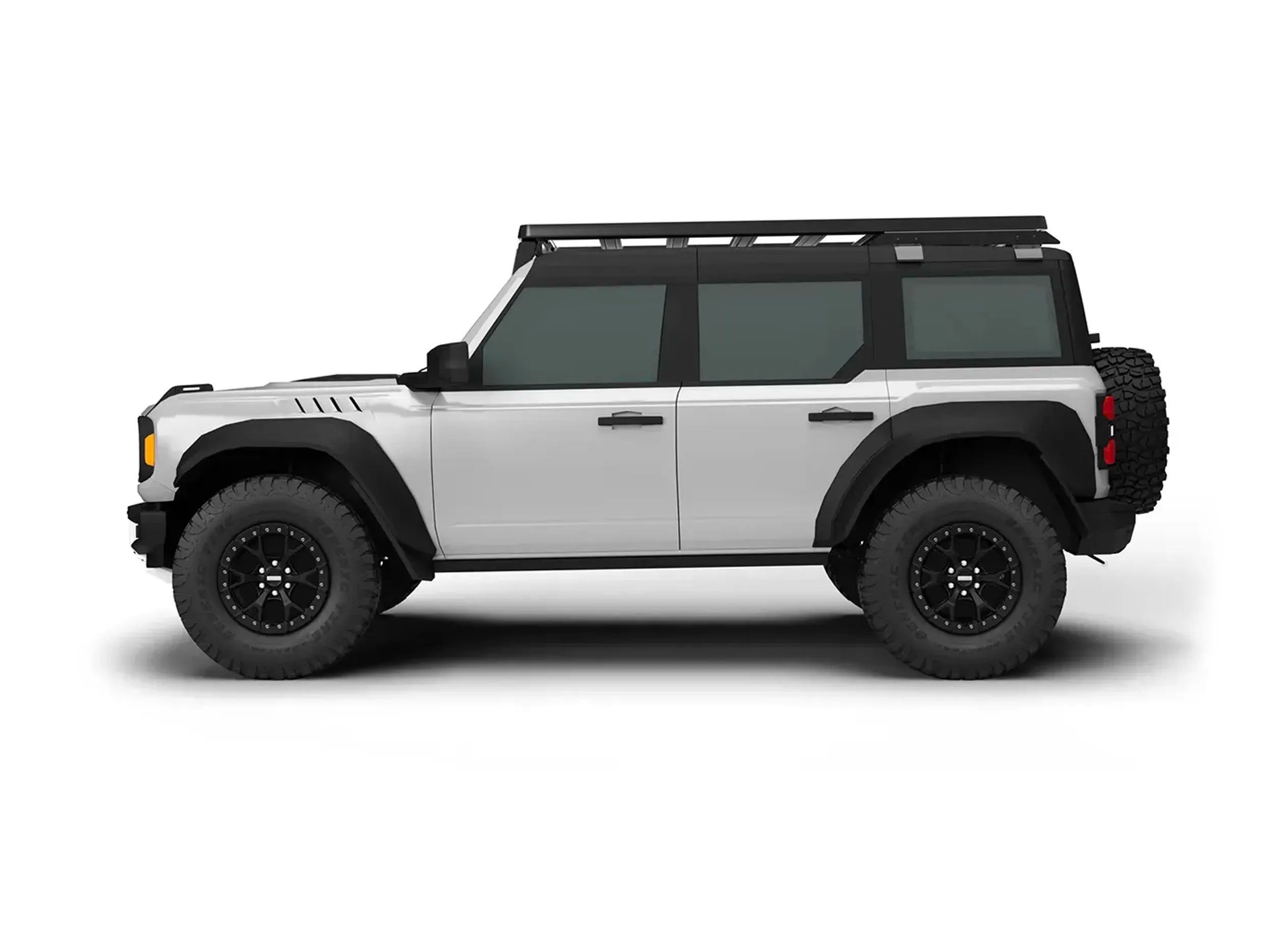 SIDE VIEW OF FORD BRONCO WITH ACS ROOF RACK MOUNTED