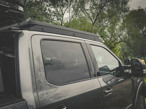 SIDE VIEW OF ACS ROOF RACK INSTALLED ON SUPERDUTY