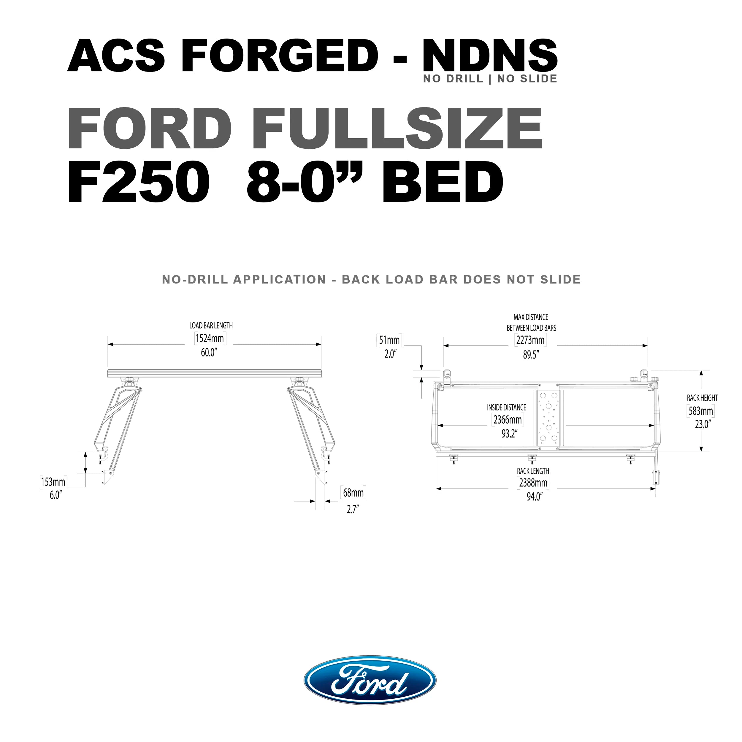 Active Cargo System - FORGED NO DRILL - Ford - Leitner Designs
