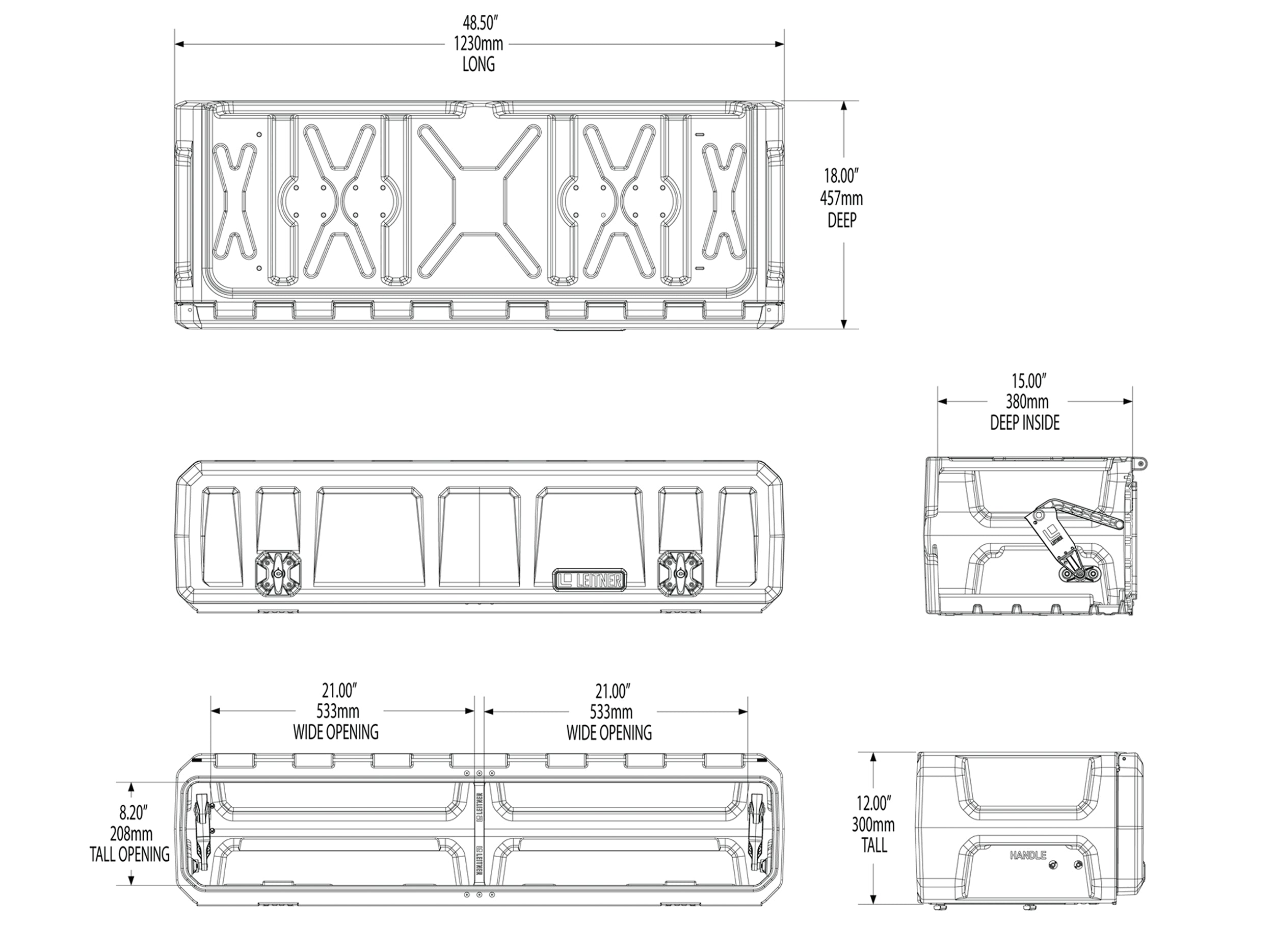DIAGRAM OF GEARPOD ROOF AND MEASUREMENTS