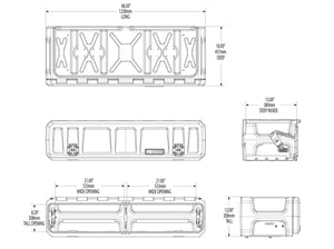 DIAGRAM OF GEARPOD ROOF AND MEASUREMENTS