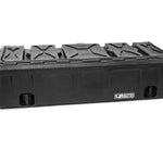BLACK UTILITY BOX THAT OPENS UP FROM THE SIDE 