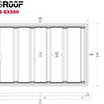 Leitner Designs ACS ROOF for Lexus GX550 dimensioned drawing