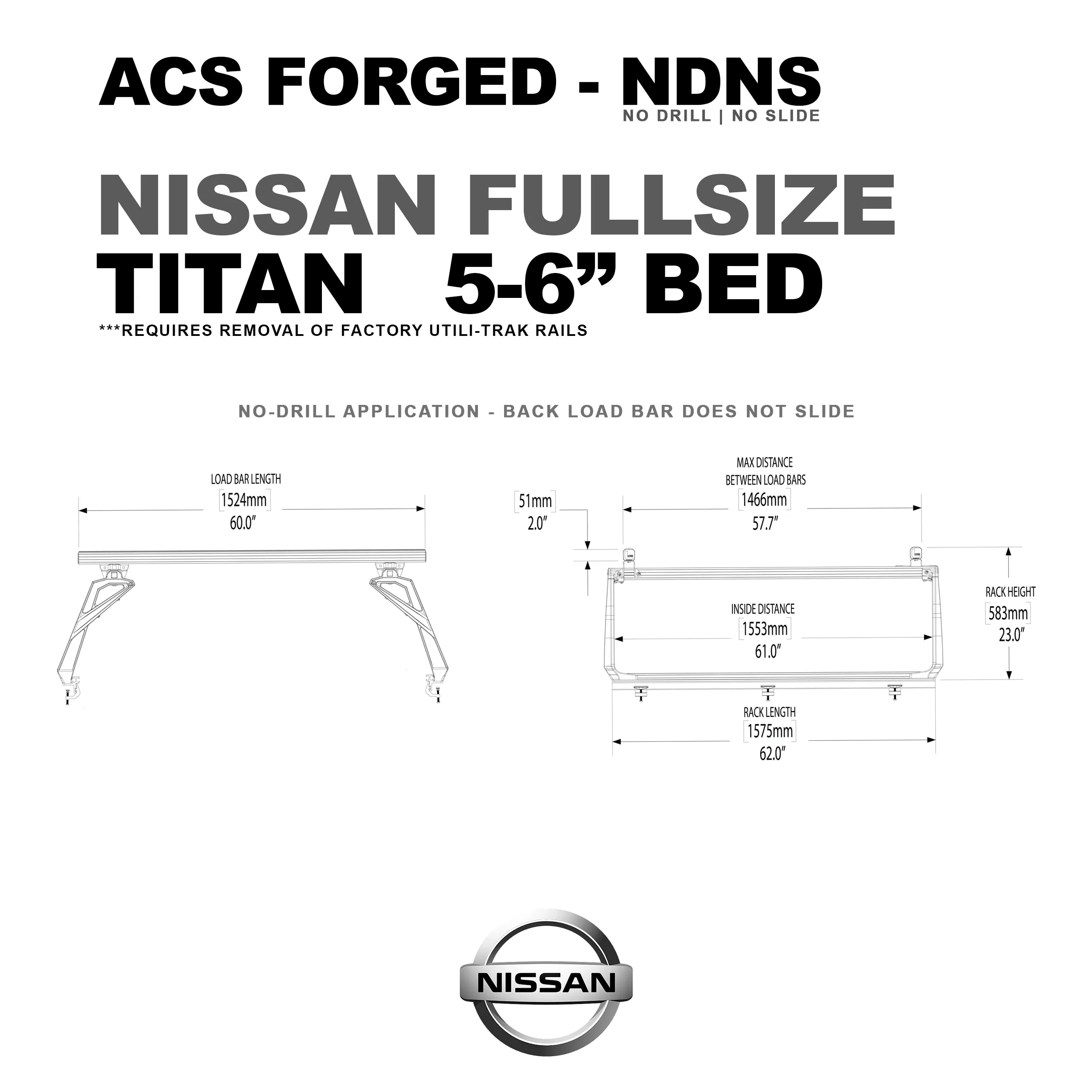 Active Cargo System - FORGED NO DRILL - Nissan