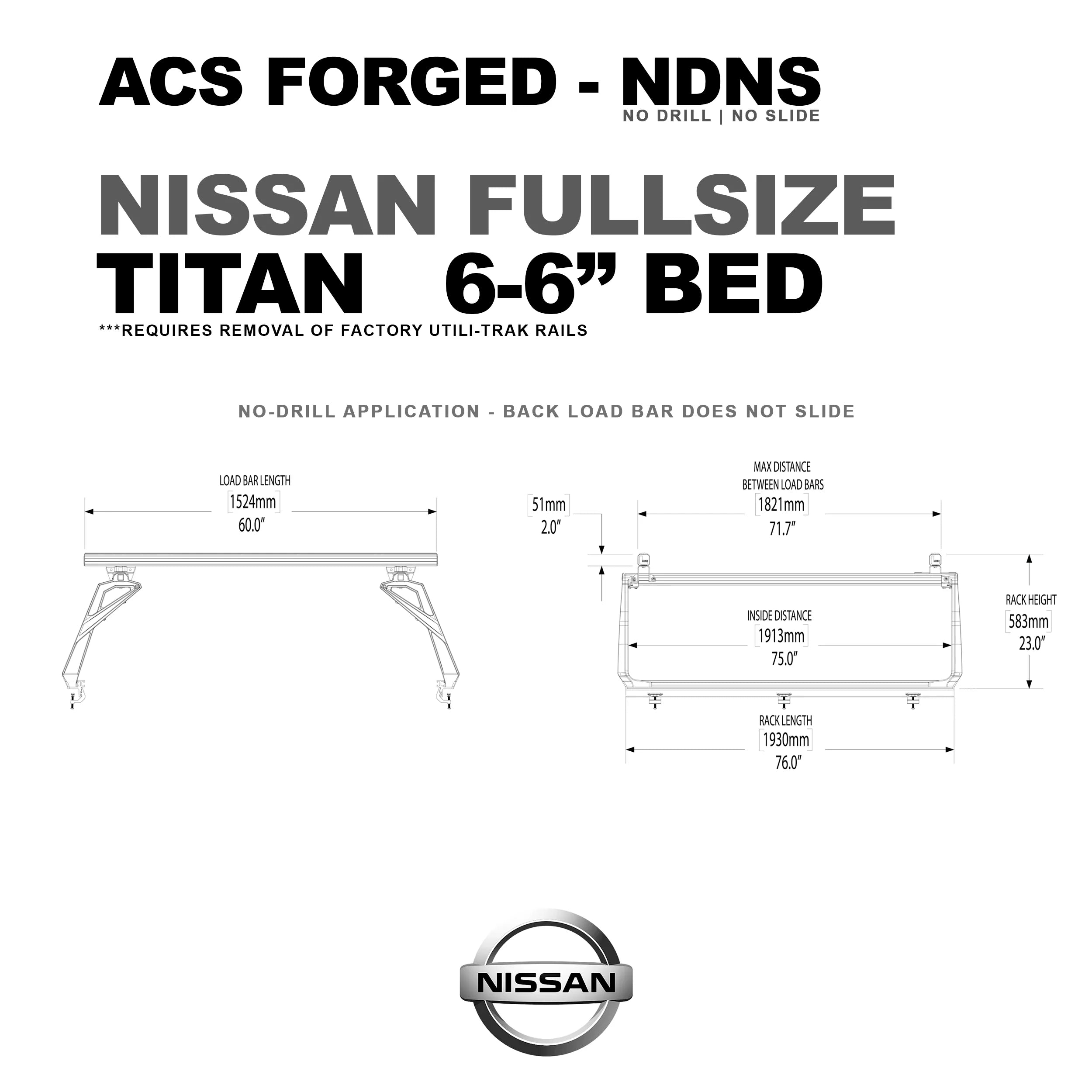 Active Cargo System - FORGED NO DRILL - Nissan