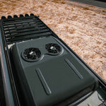 ABOVE VIEW OF SPRINTER BUS SHOWCASING ROOF RACK 