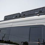 CLOSE UP OF GEARPOD ROOFS MOUNTED ON ROOF RACK