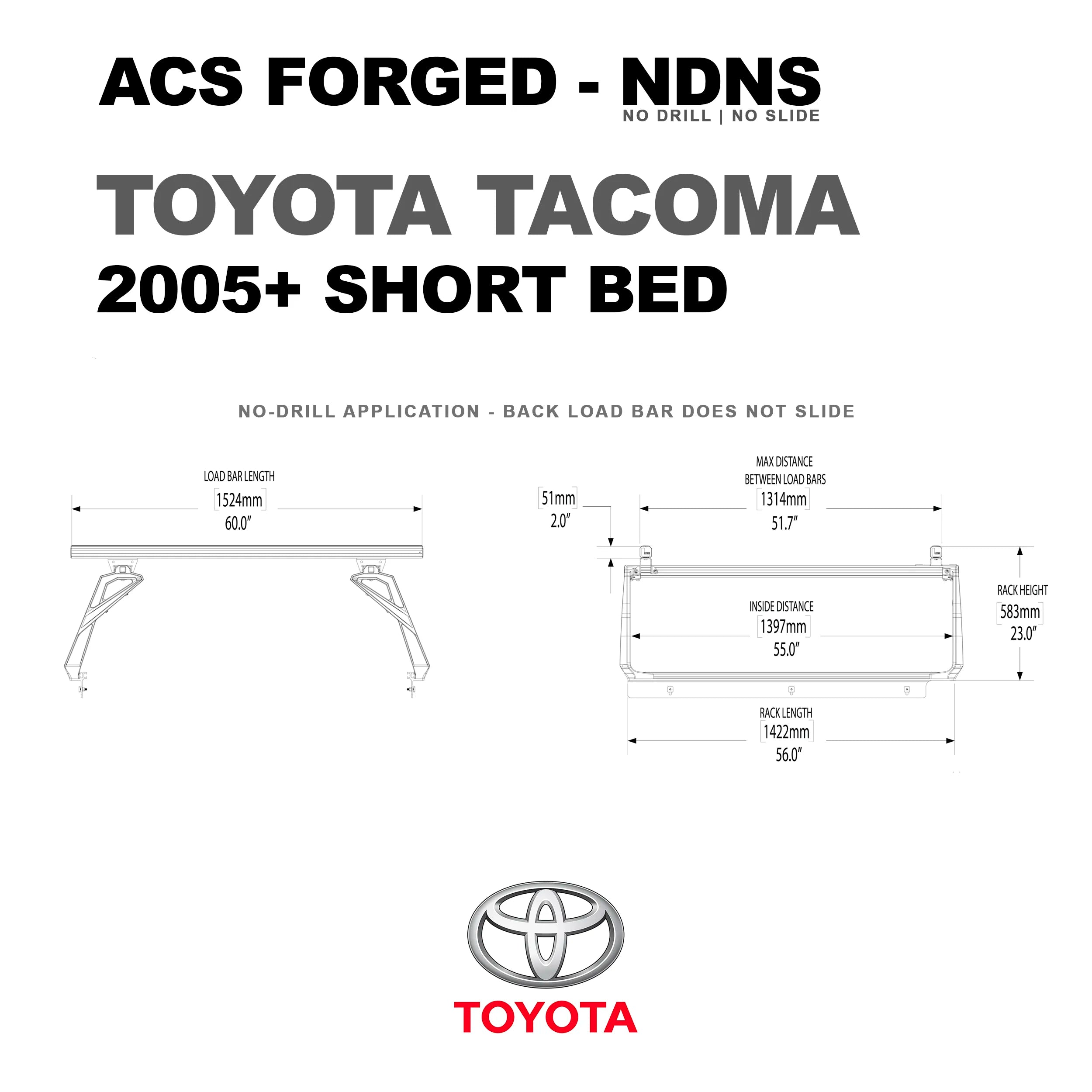 Active Cargo System - FORGED NO DRILL - Toyota - Leitner Designs