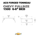 DIAGRAM ACS FORGED TONNEAU BED RACK FOR CHEVY FULLSIZE 1500 6-6' BED