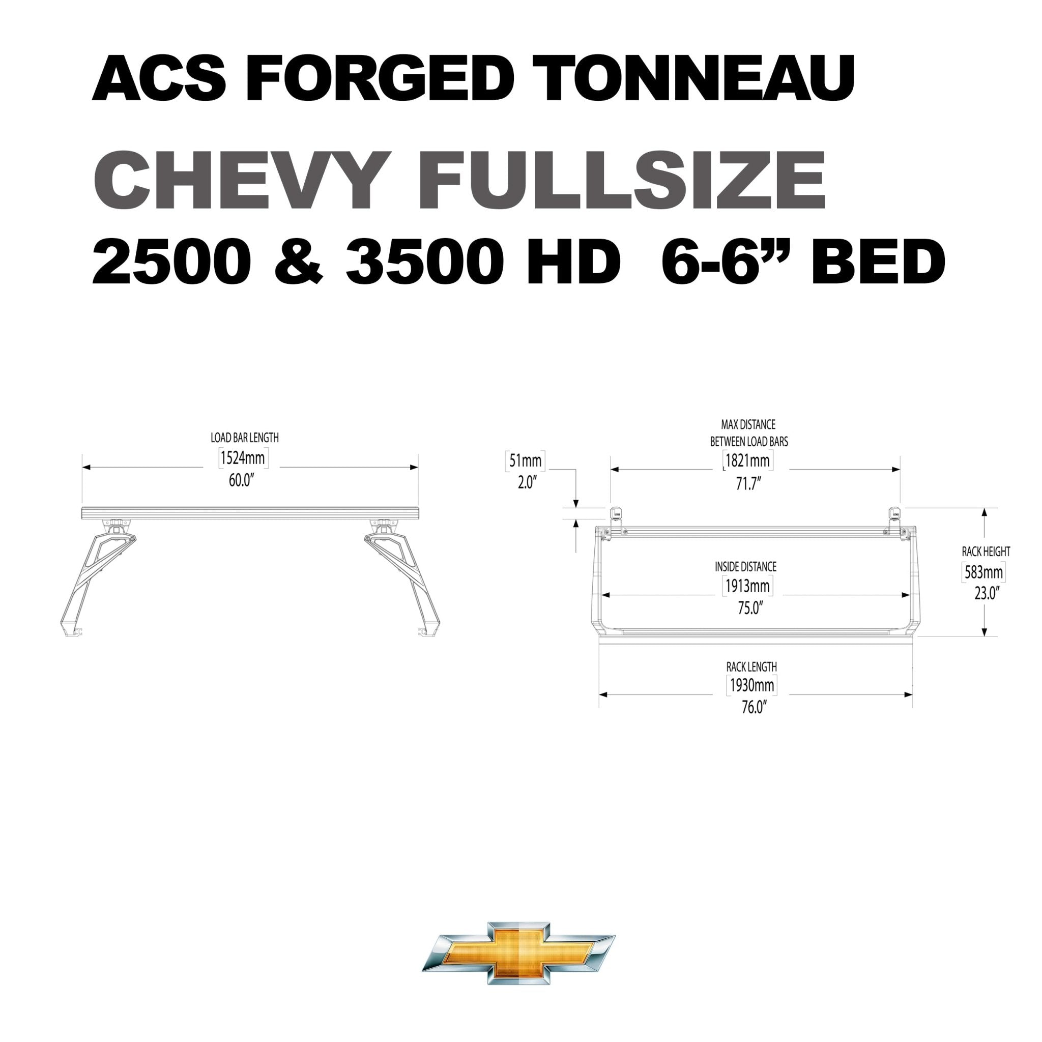 ACS FORGED TONNEAU - RACK ONLY - Chevrolet - Leitner Designs