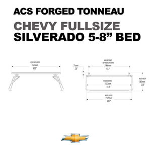 DIAGRAM ACS FORGED TONNEAU BED RACK FOR CHEVY FULLSIZE SILVERADO 5-8' 