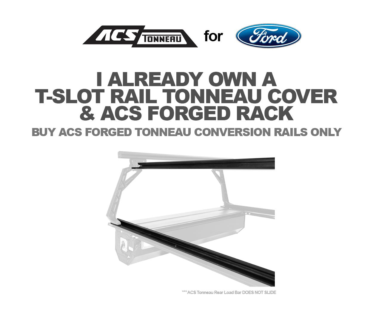 ACS FORGED TONNEAU - RAILS ONLY - Ford - Leitner Designs