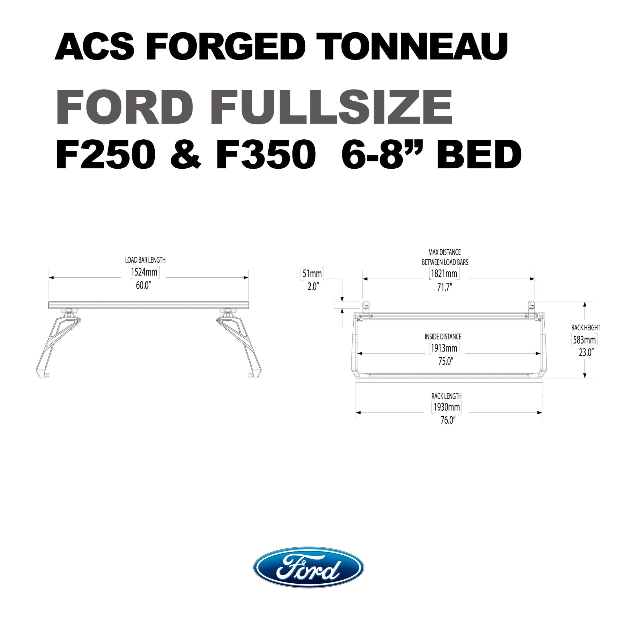 ACS FORGED TONNEAU - RACK ONLY - Ford - Leitner Designs