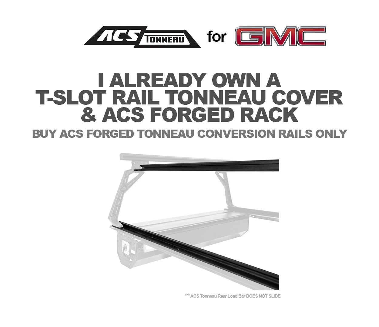 ACS FORGED TONNEAU - RAILS ONLY - GMC - Leitner Designs