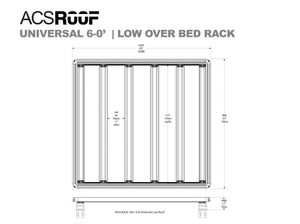 ACS ROOF | Universal Over Truck Bed Low Platform Rack